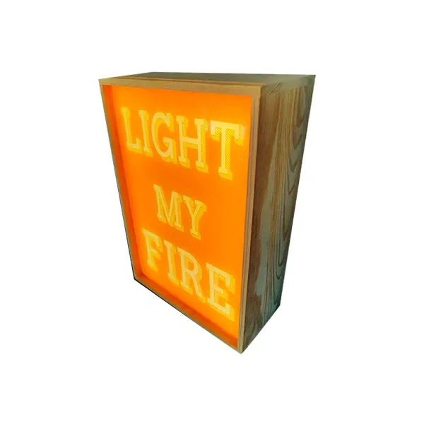 Com Testi Light my fire wooden table lamp, Seletti image