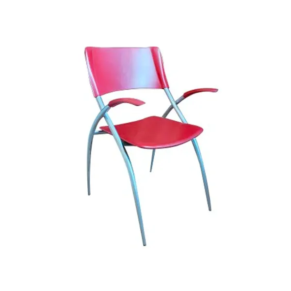 Leather Atomic Floating Chair (red), Calligaris image