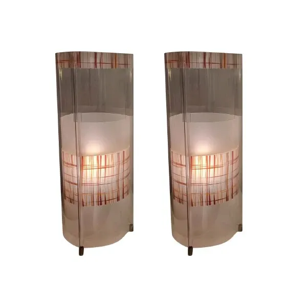 Set of 2 Kristall table lamps in plastic (90&#39;s), Slamp image