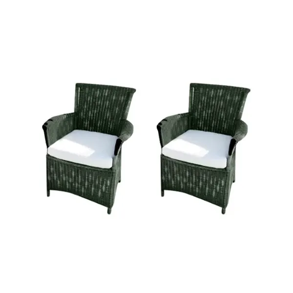 Set of 2 Capri armchairs in synthetic fiber (green), Unopiù image