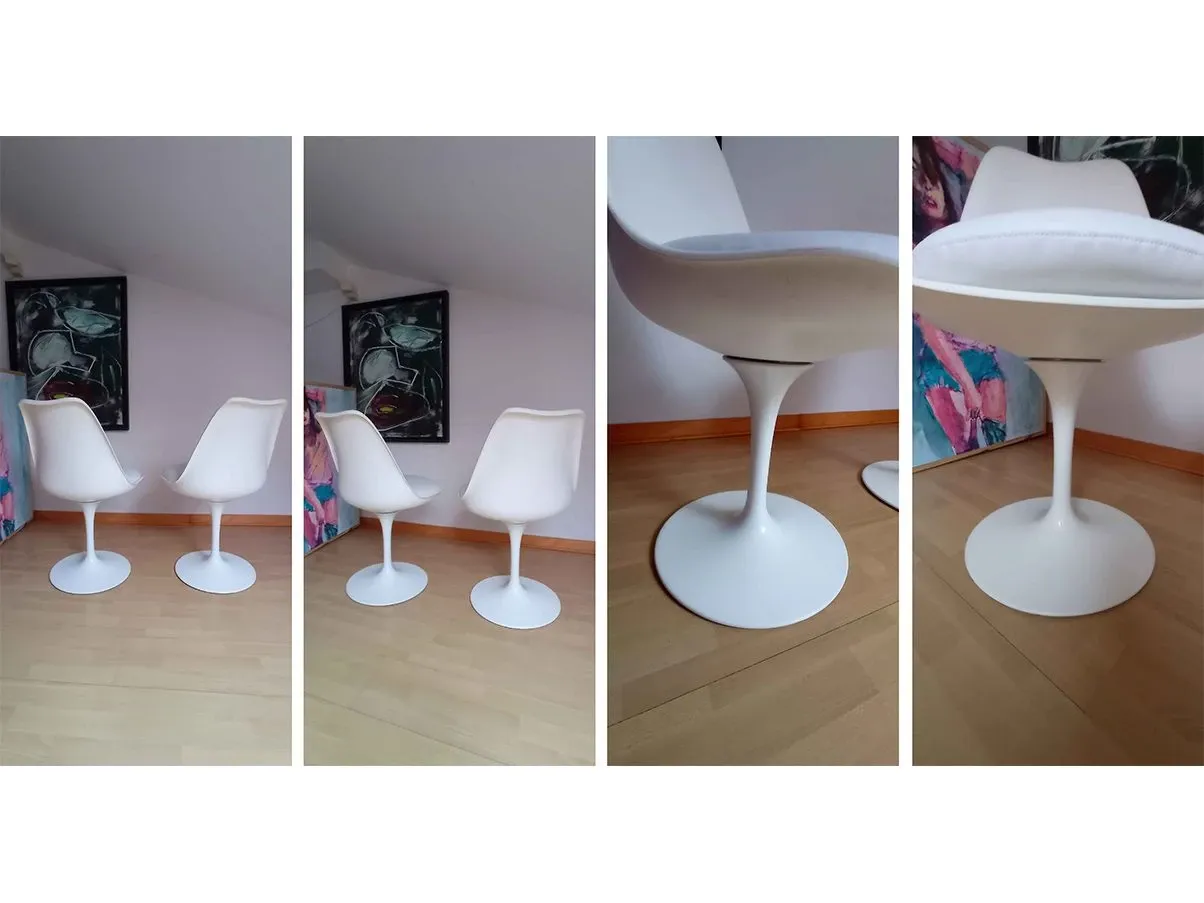 Set 2 sedie Tulip 769-S di Eero Saarinen (bianco) 2