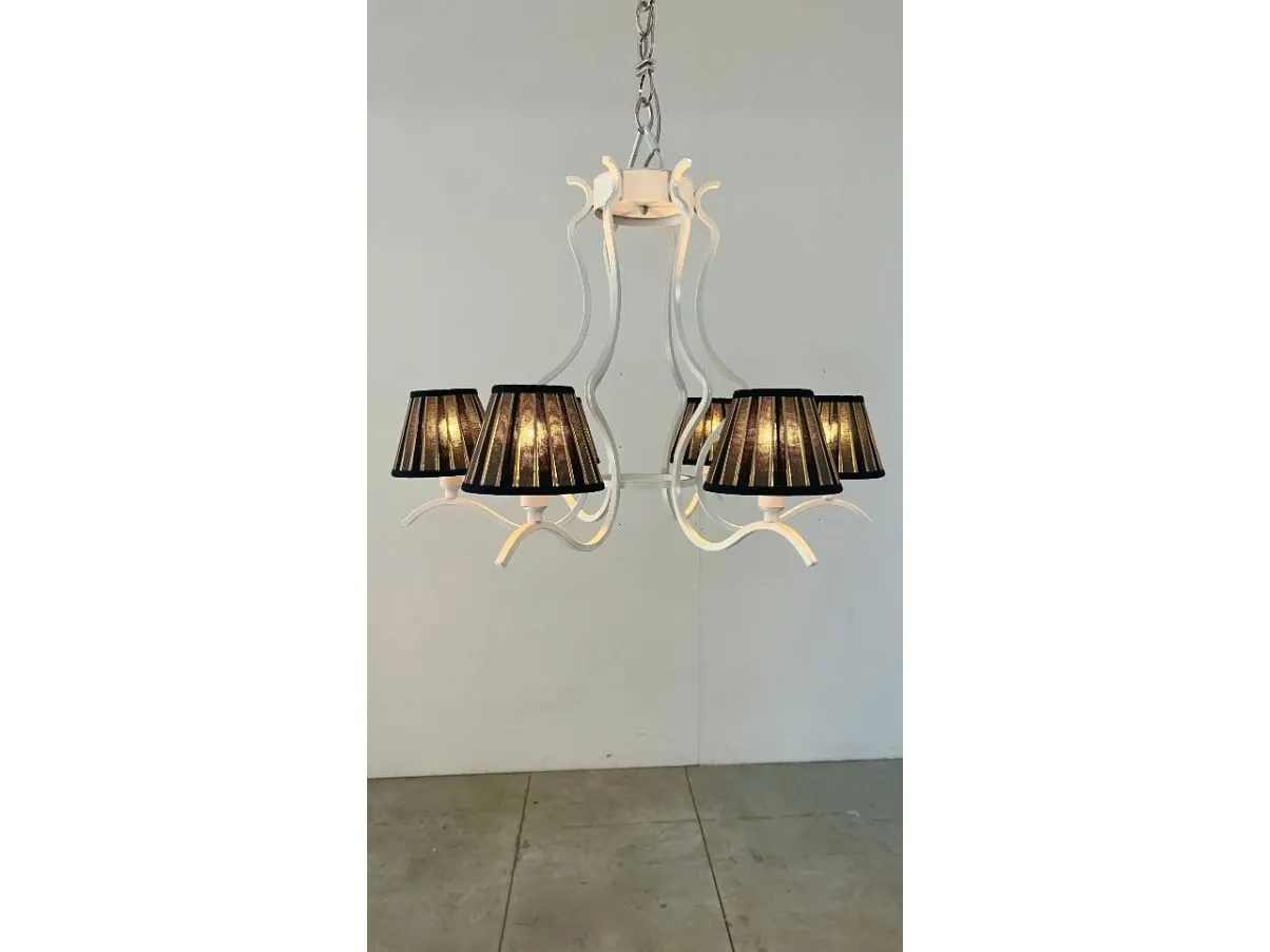 Lampadario a 6 luci nero, Patrizia Garganti 1