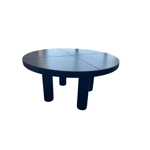 Cube Meeting round coffee table in leather, Poltrona Frau image