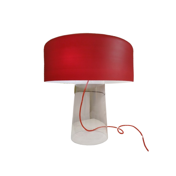 Lampada da tavolo Glam in vetro soffiato e cristallo di Luc Ramael, Prandina image