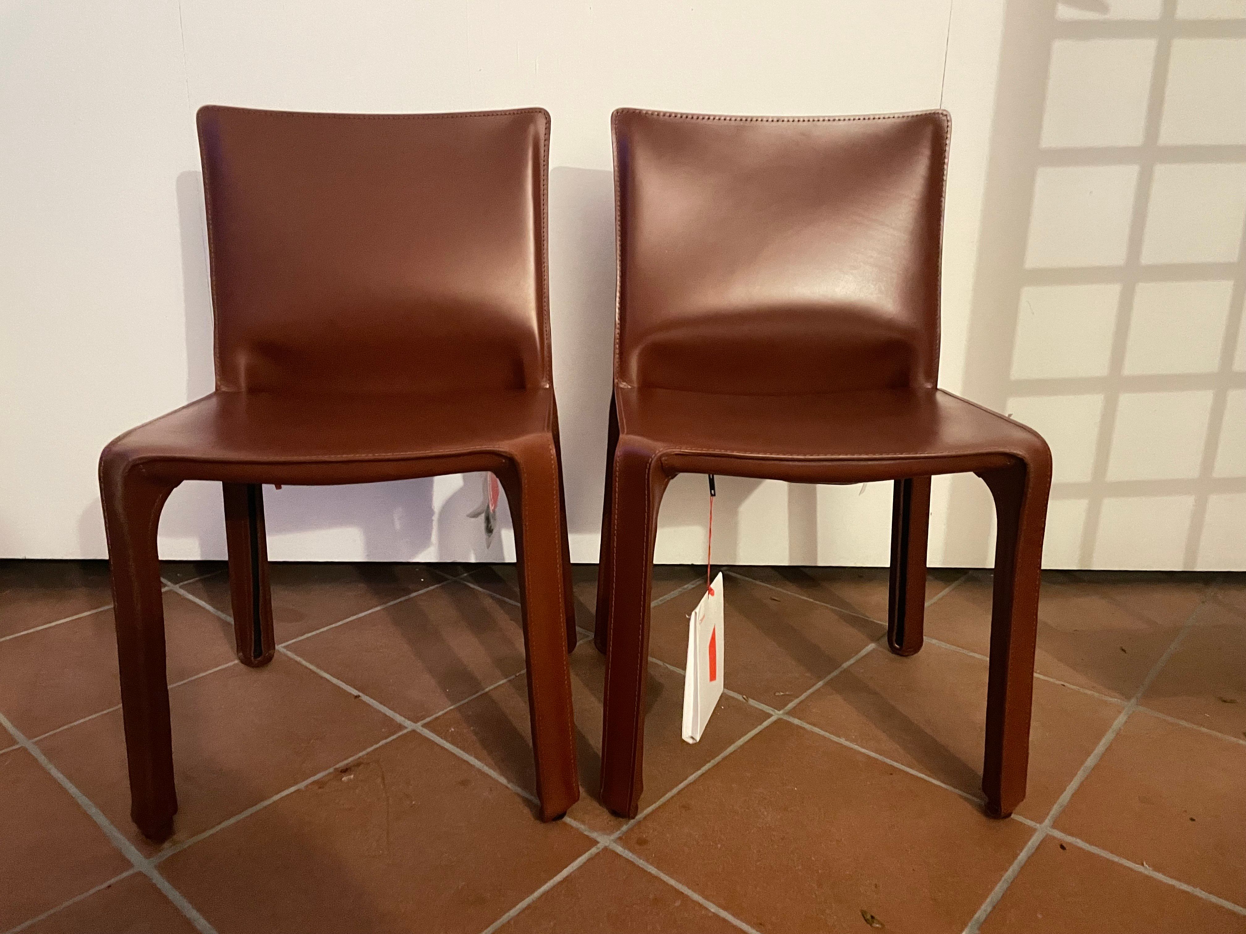 CAB 412 Leather Chair by Mario Bellini Brand