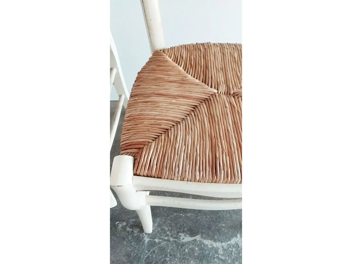 Set 2 sedie in legno con schienale oro 