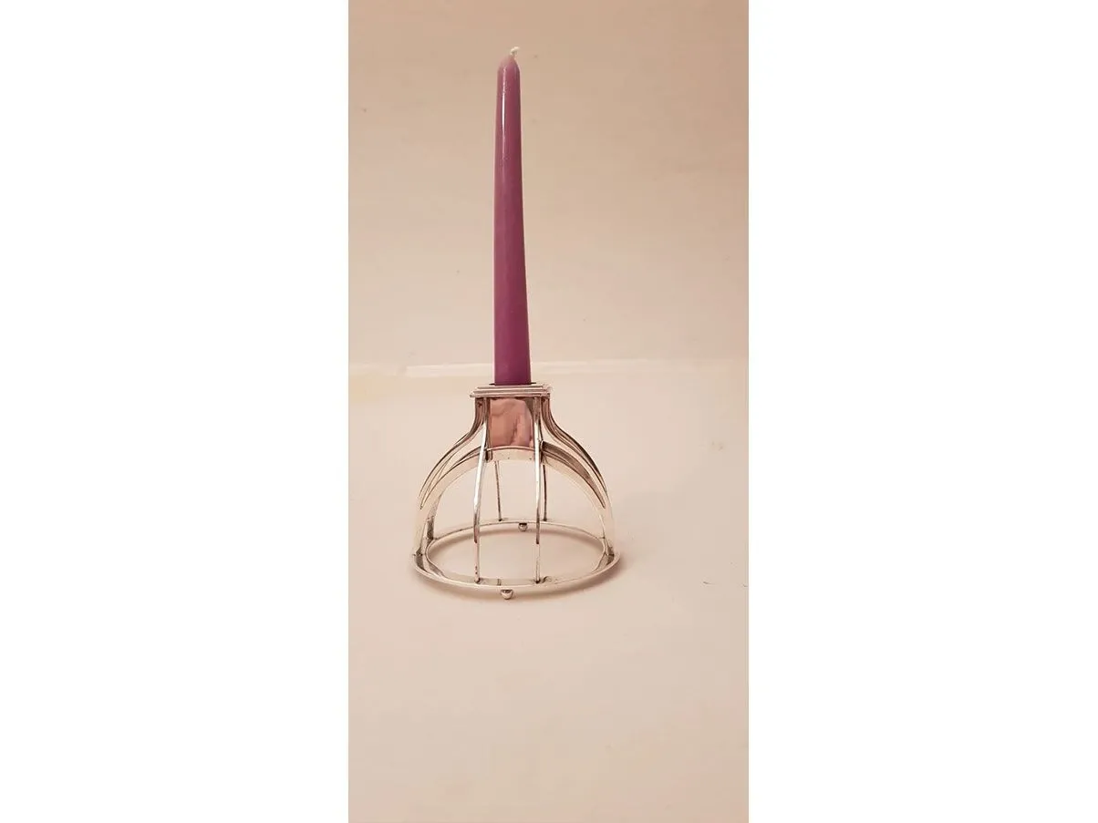 Achphat candlestick in silver plated metal, Alessi 1