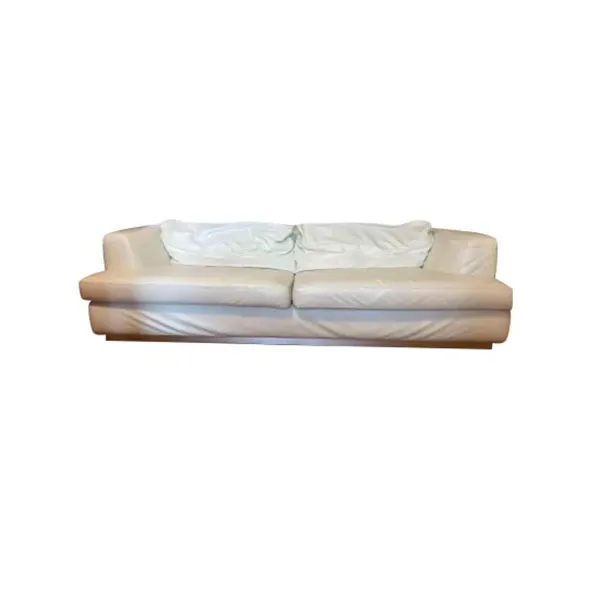 Ascot 3 seater sofa in leather (white), Alivar image