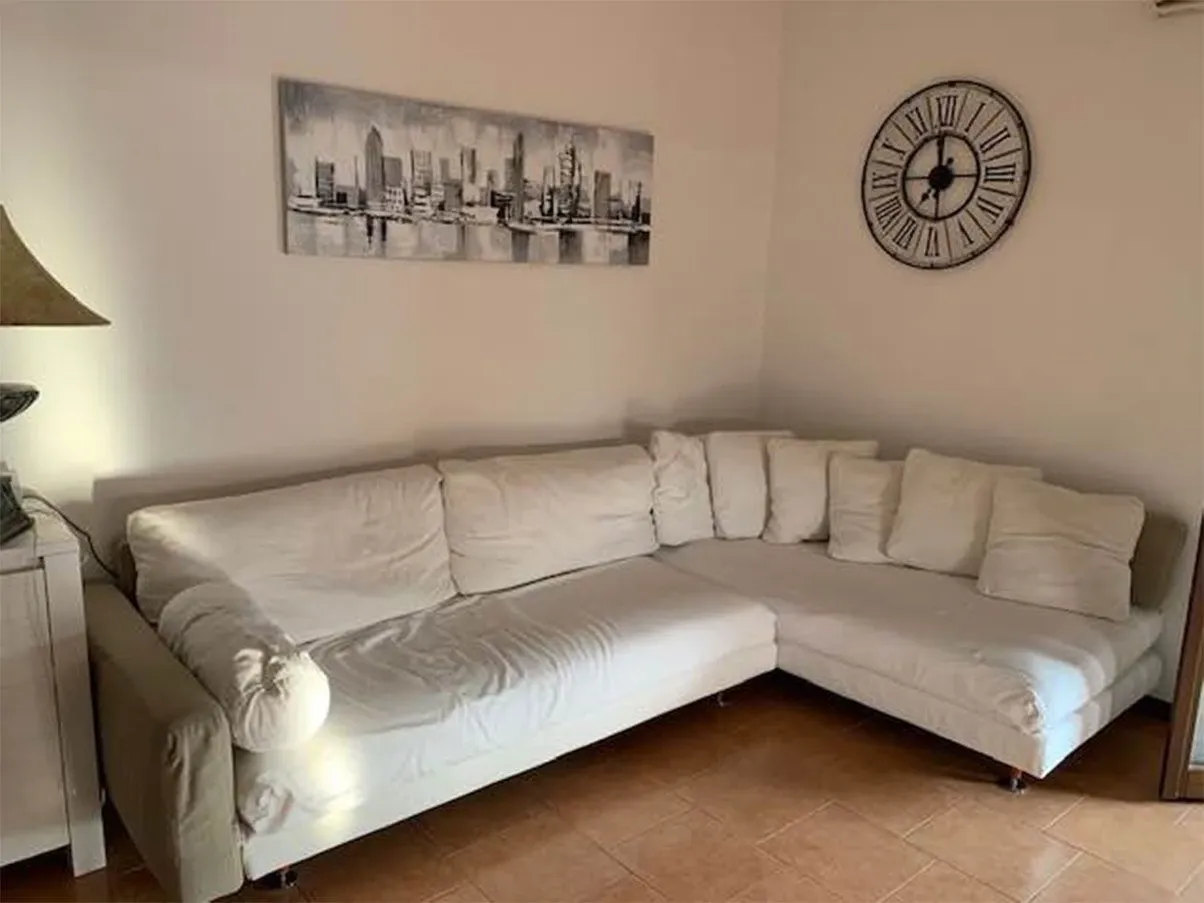 Divano angolare tessuto sfoderabile (beige) 4