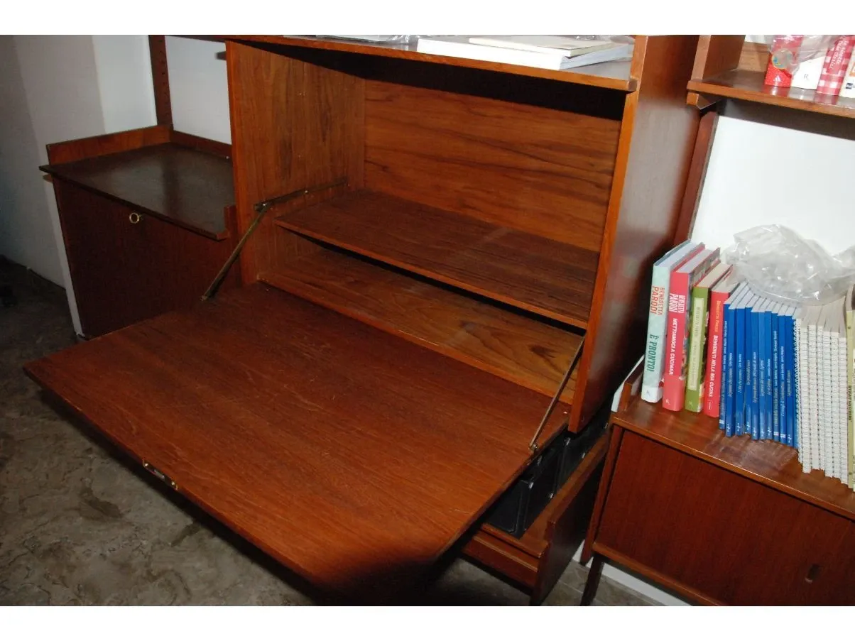 Libreria in teak vintage (anni'60) 2
