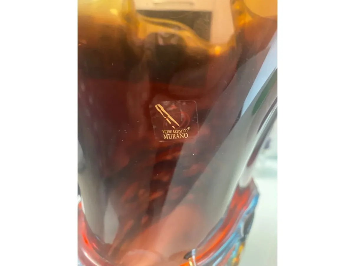 Vaso in vetro di Murano marrone, 1