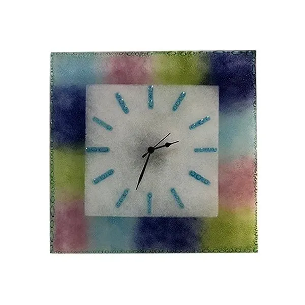 Vintage multicolor clock in Murano glass, image