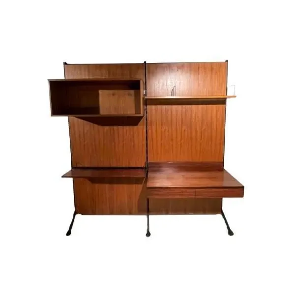 Set of 2 Urio modular bookcases in vintage teak (1960s), Mim Roma image