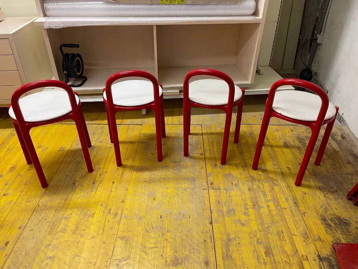Set of 4 vintage stools (1970s), Kartell 4