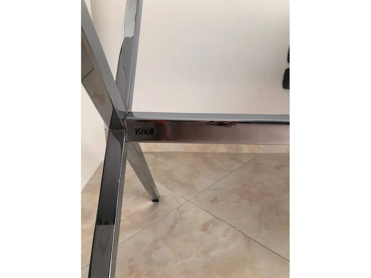 Scrittoio Albini con cassetti in acciaio e cristallo, Knoll 2