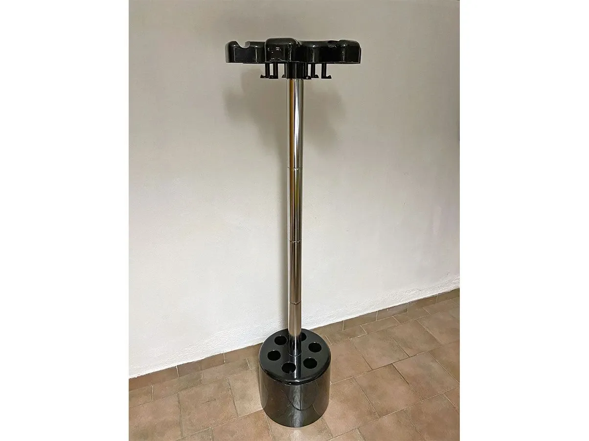 Vintage coat rack with umbrella stand (black), Velca Legnano 2