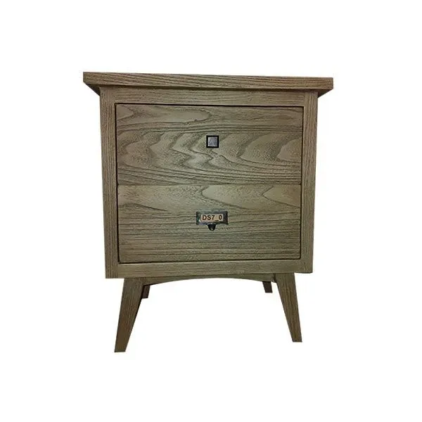 Comodino minimal in legno (marrone) 