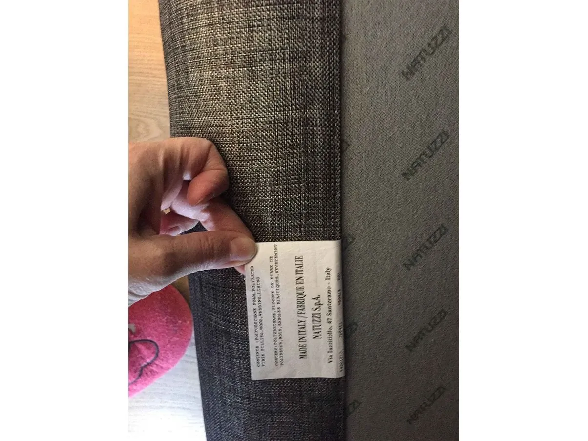 2-Sitzer Sofa mit Hocker aus Stoff 9