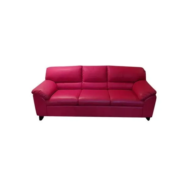 3 seater sofa in leather (red), Doimo Salotti image