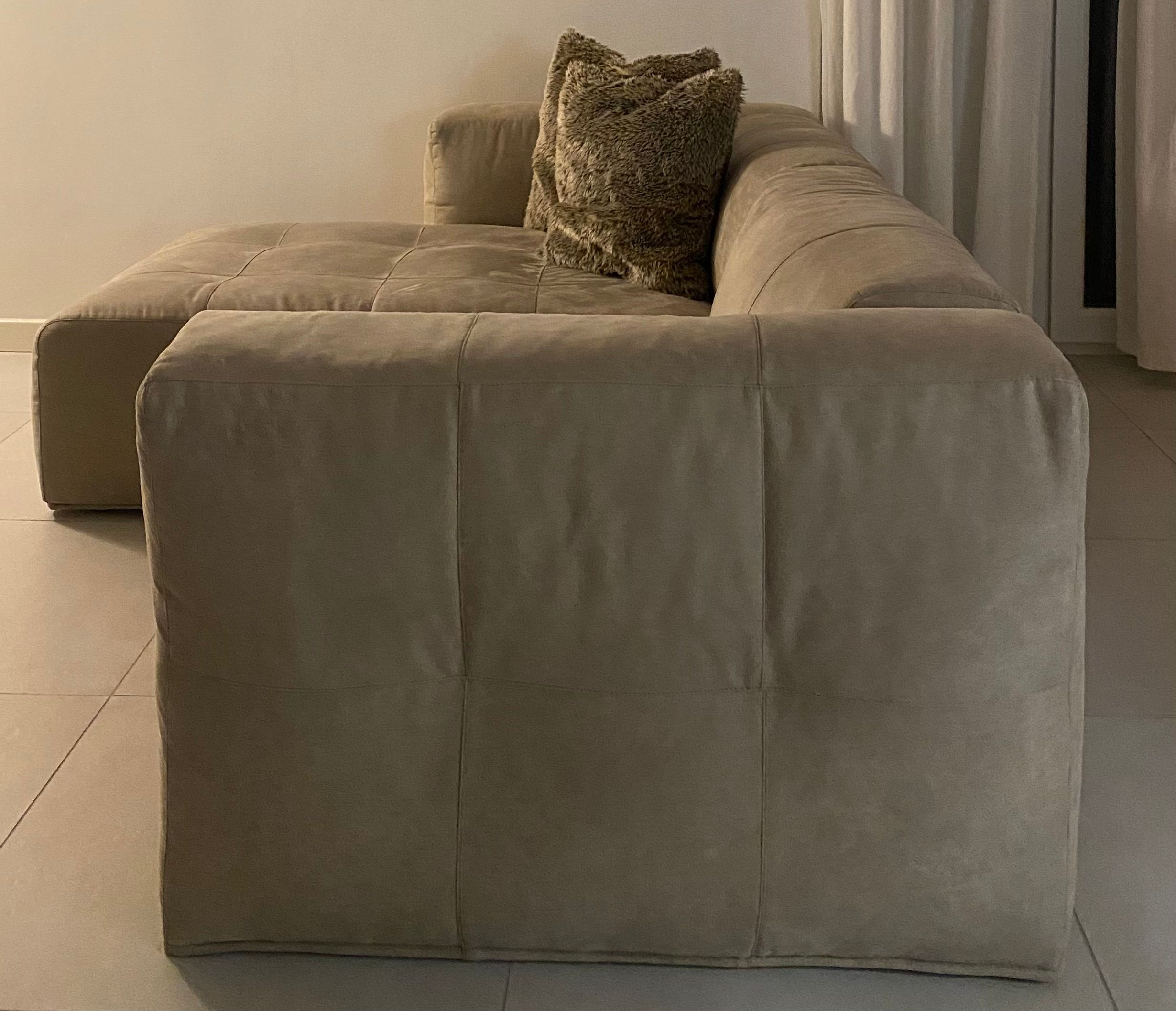 Sense grey modular sofa, Samoa Side