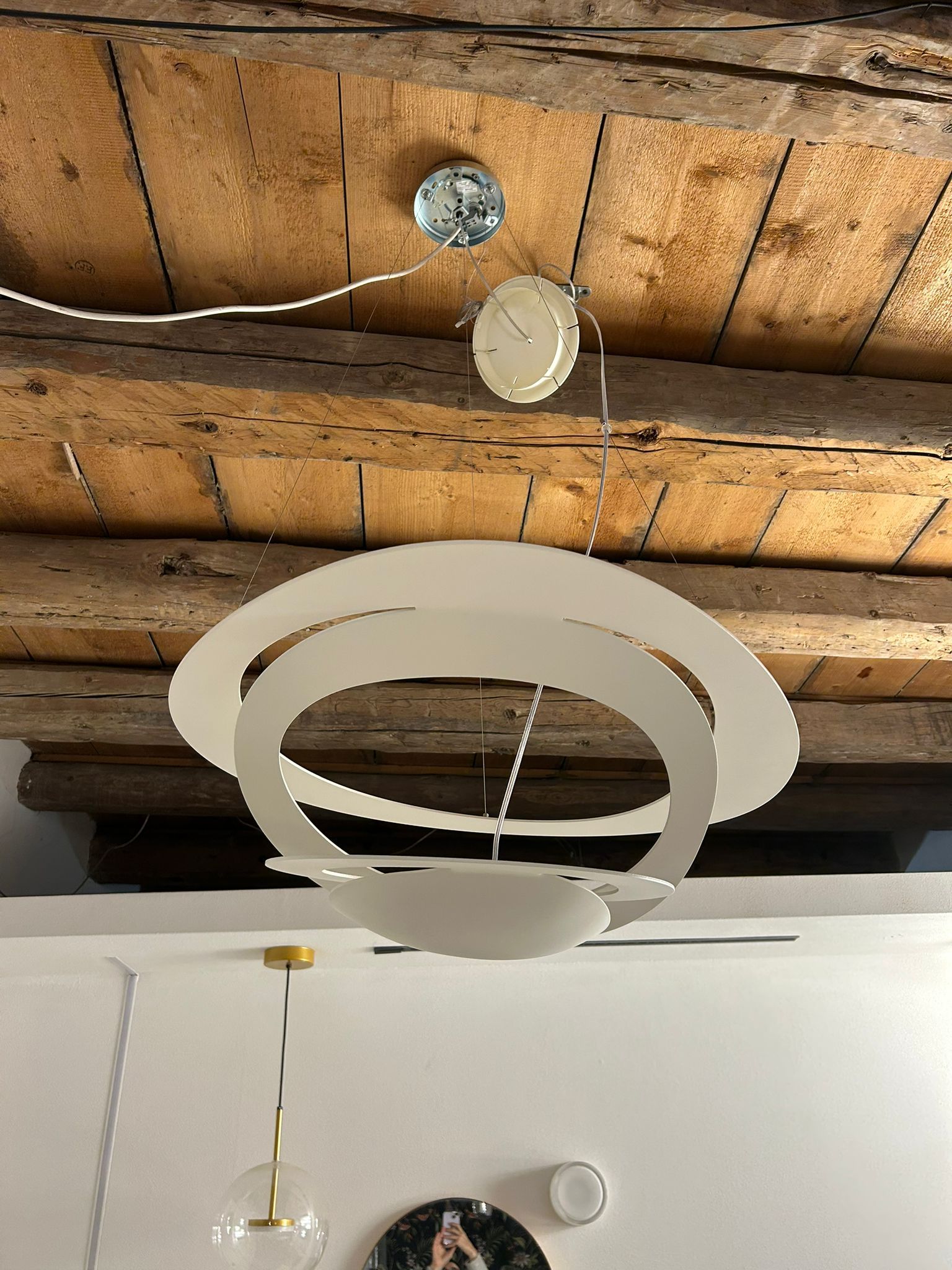 Pirce White Aluminum Pendant Light Brand