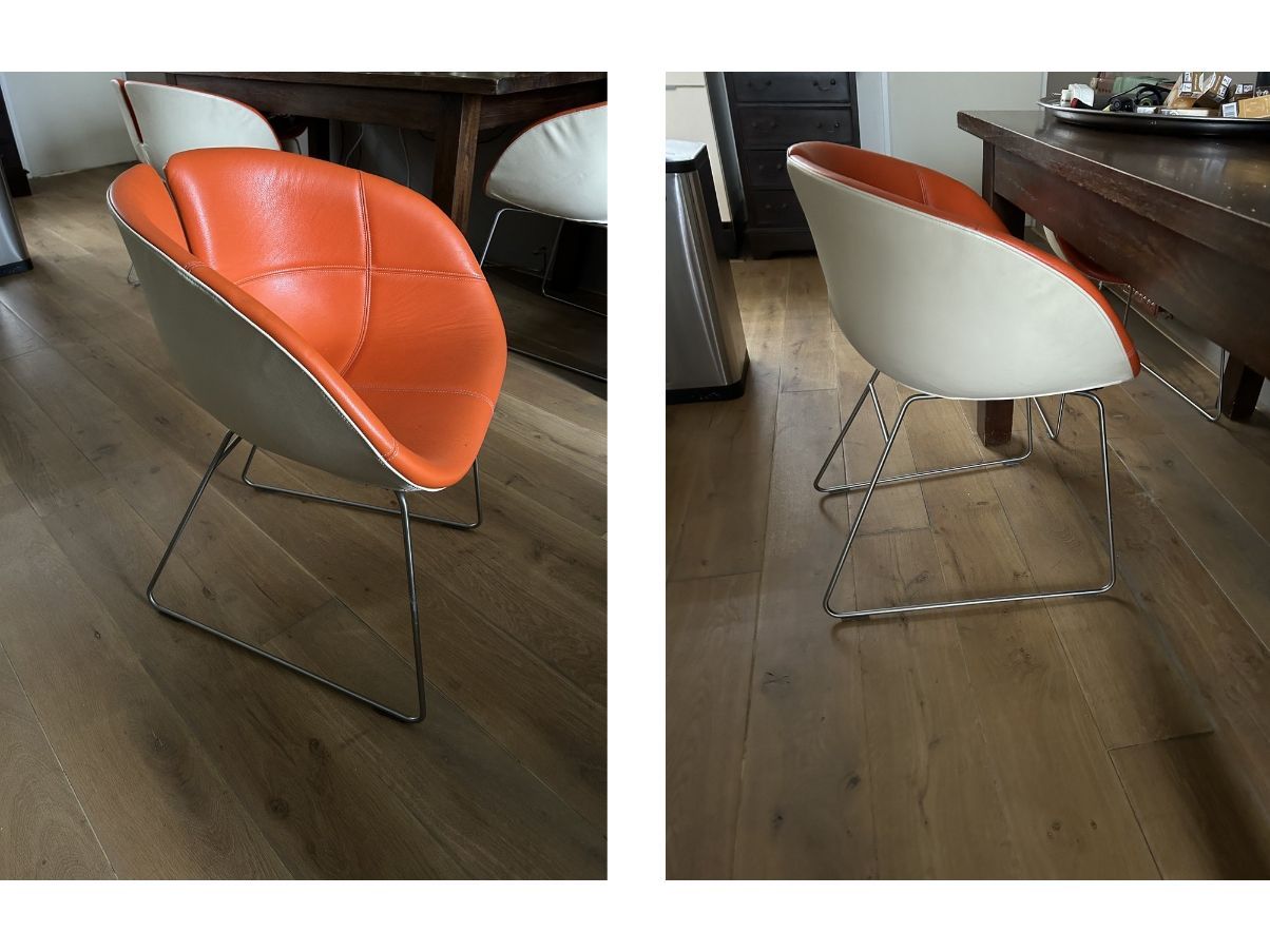 Vintage Fjord orange armchair by Patricia Urquiola for Moroso