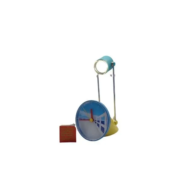 Table clock with halogen light, Luxo image