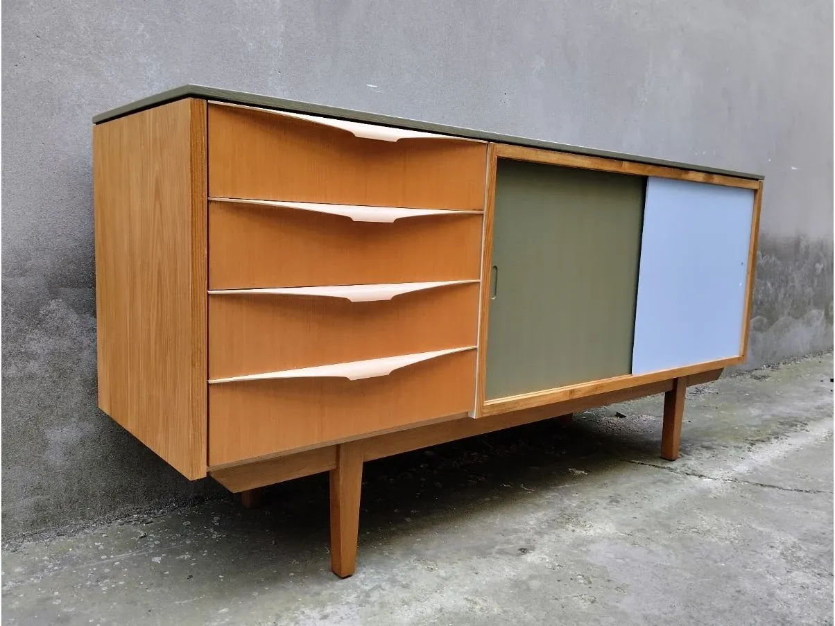 Credenza con 4 cassetti vintage (anni'70) 2