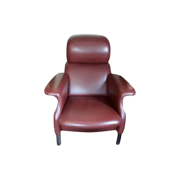 San Luca Castiglioni armchair in leather (bordeaux), Bernini image