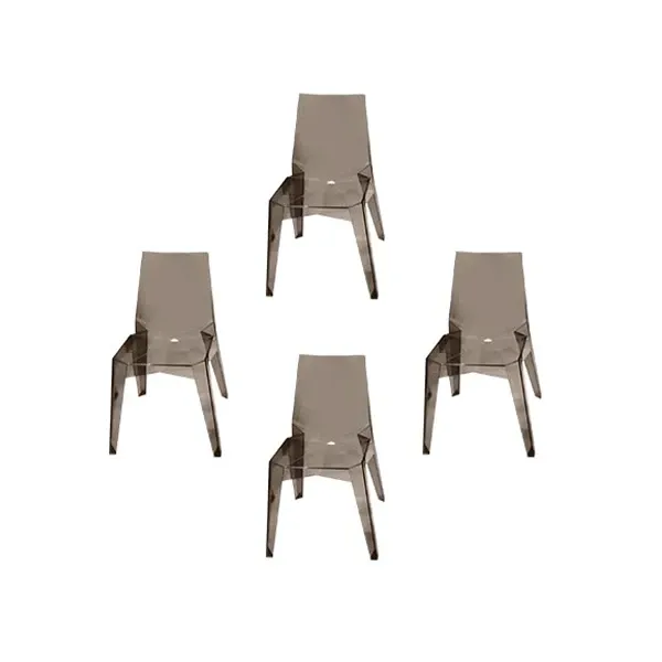 Set of 4 Poly SL42 chairs in transparent polycarbonate, Bonaldo image