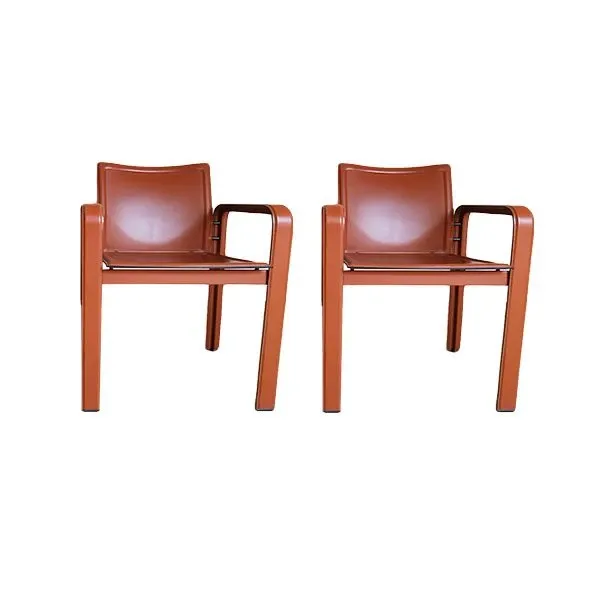 Set of 2 Golfo dei Poeti leather armchairs, Matteograssi image