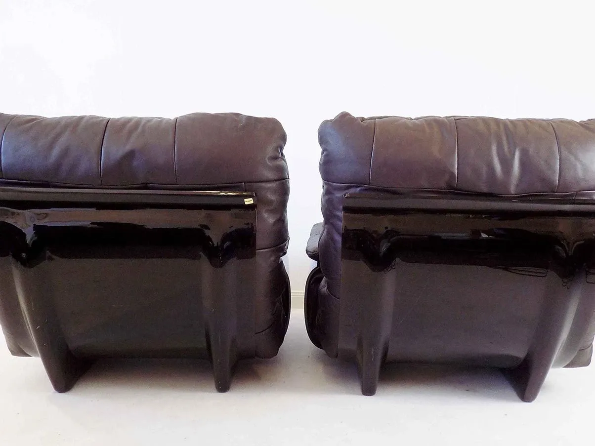 2er Set Sessel Marsala aus Leder (Braun) 9