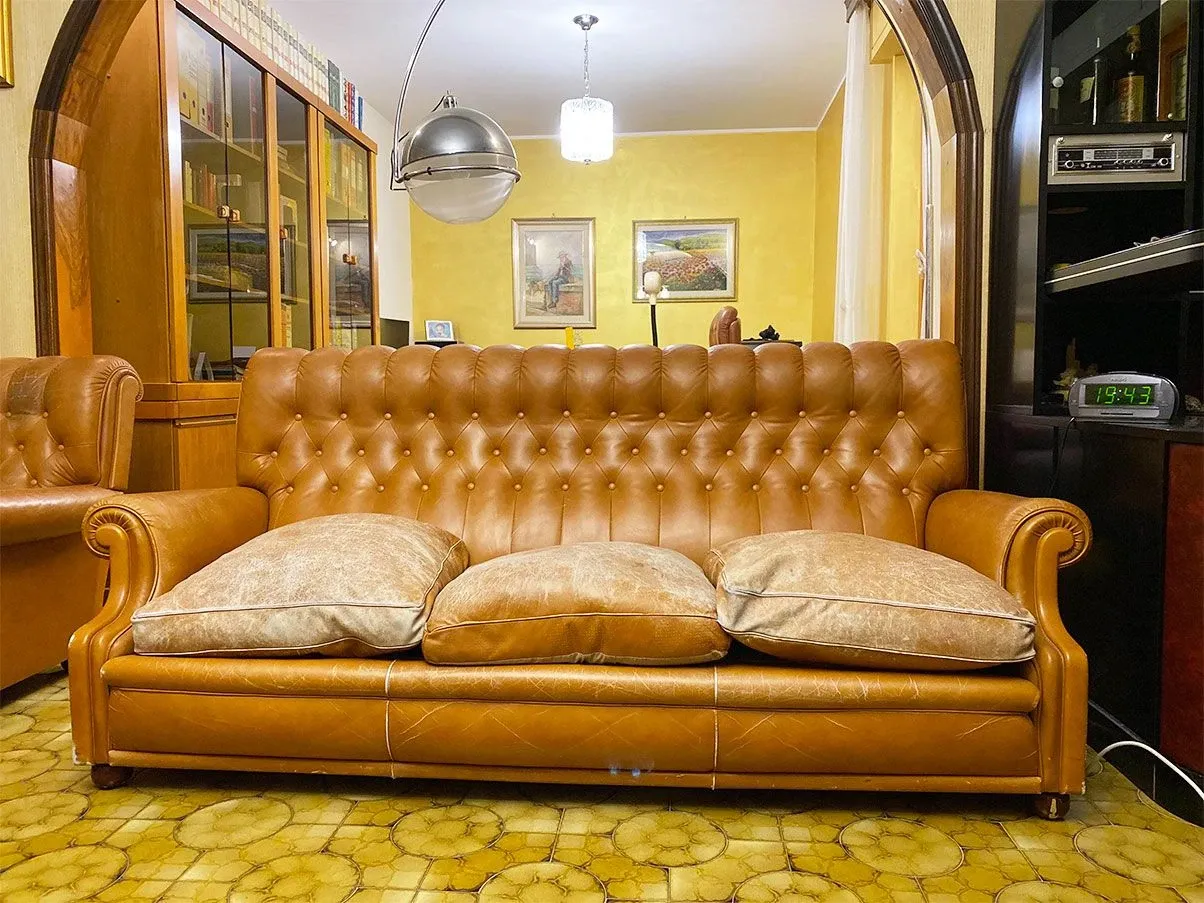Bonnie 3 seater sofa in leather (brown), Poltrona Frau 1