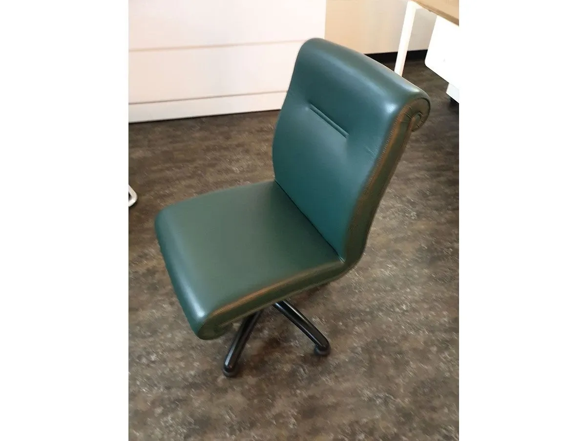 Forum Meeting leather (green) swivel armchair, Poltrona Frau 4