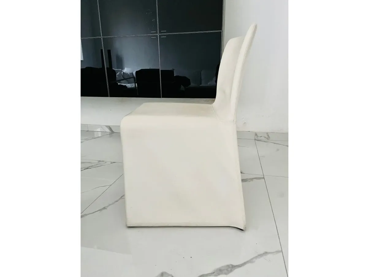 Glove white leather chair, Molteni&C 3