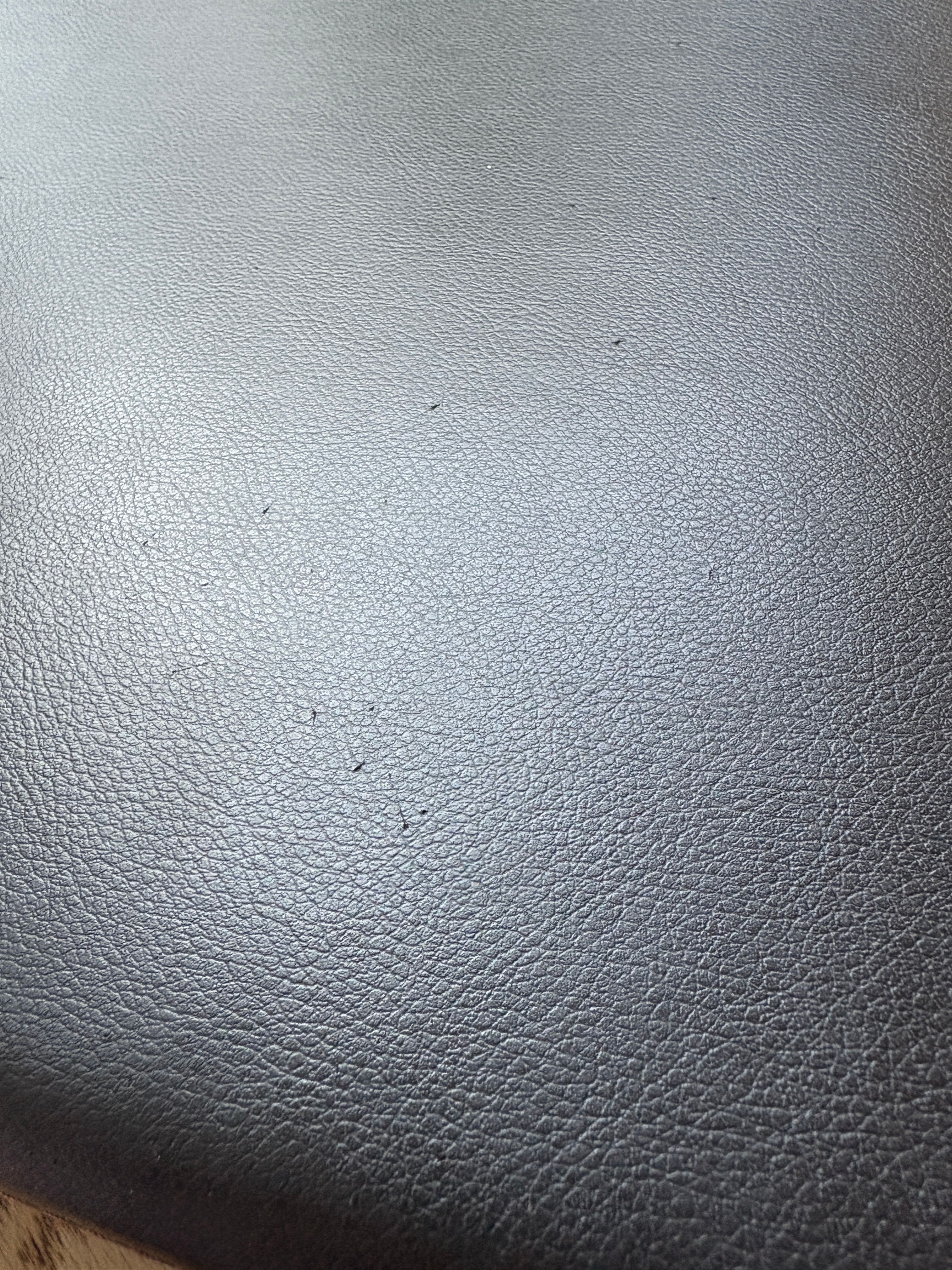 Dunkelbraunes Leder Chaise Longue Defects