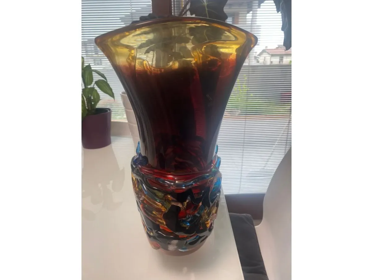 Vaso in vetro di Murano marrone, 3