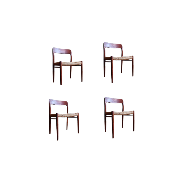 Set 4 sedie vintage danesi (anni'50), image