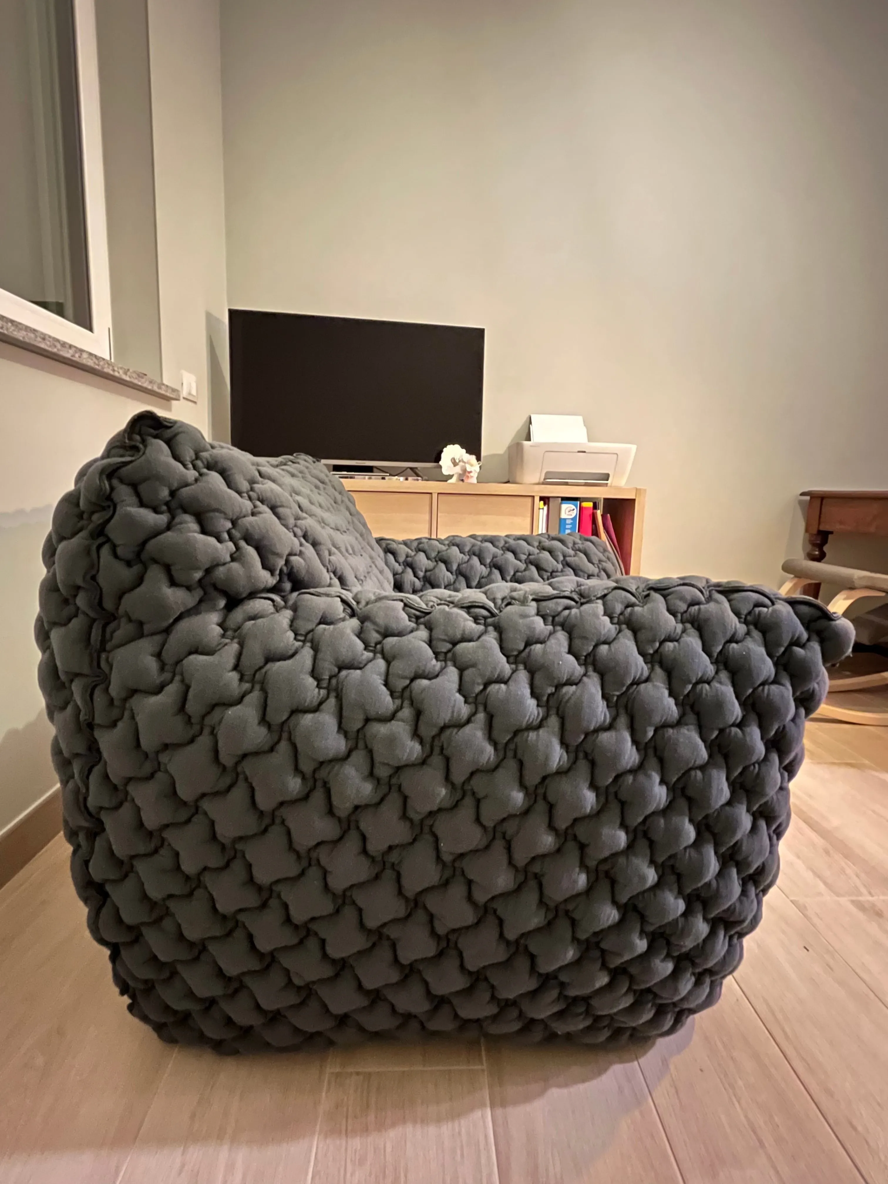Nuvola 05 armchair in fabric (grey), Gervasoni 2