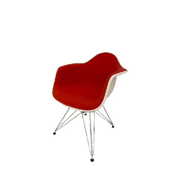 Dar chair with red fabric padding, Vitra image