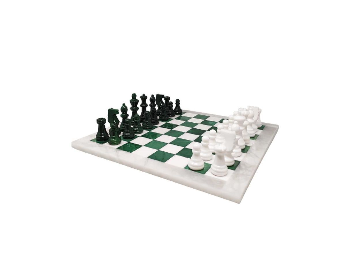 Vintage Volterra alabaster chess set (1970s), image