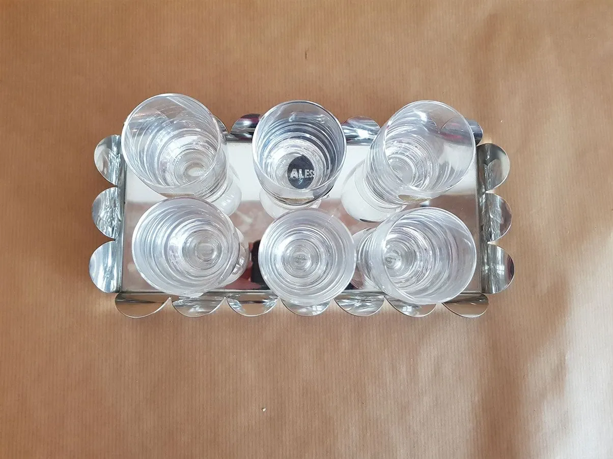 Set vassoio Piccolo Recinto e 6 bicchierini Orseggi, Alessi 4