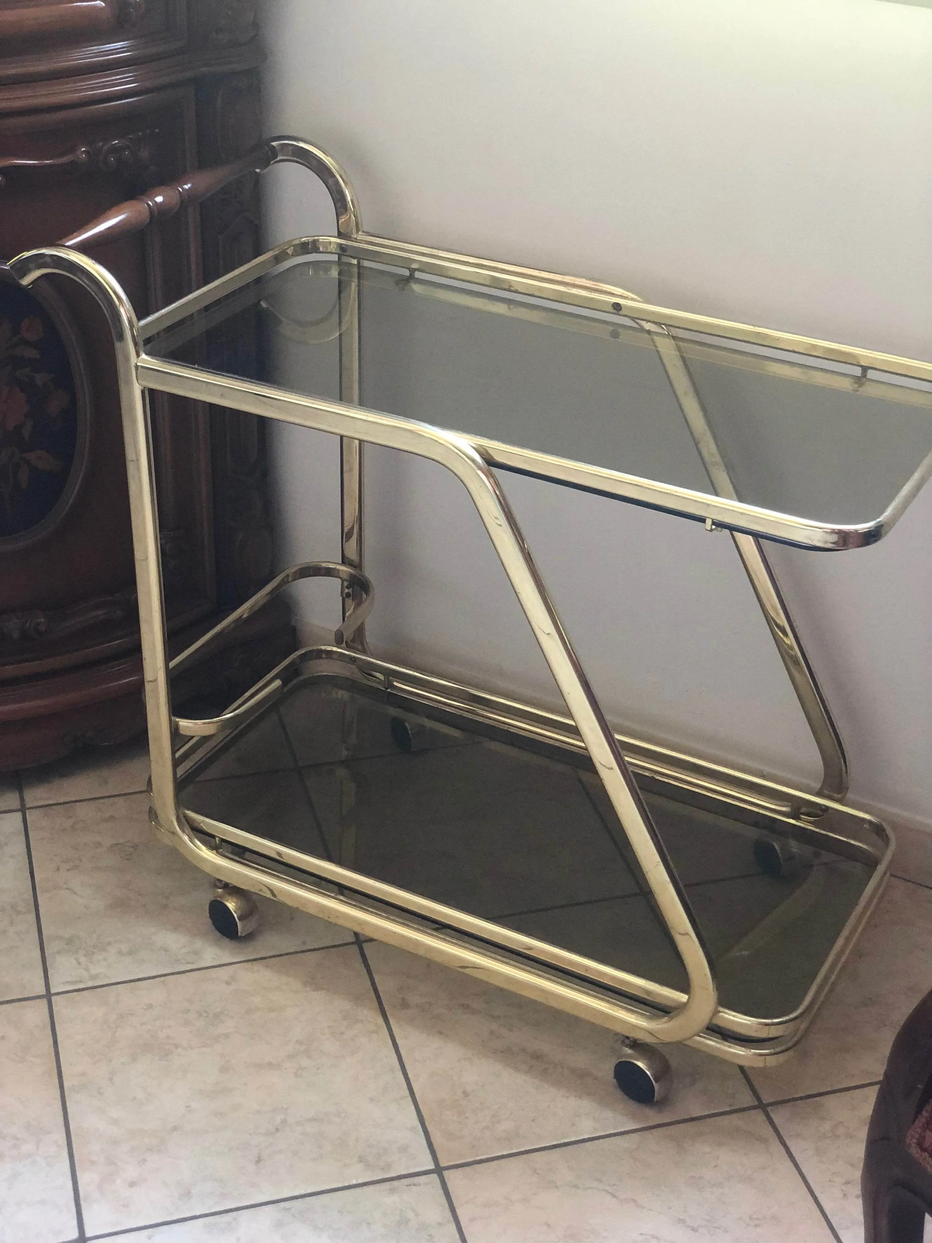 Carrello in ottone vintage 2