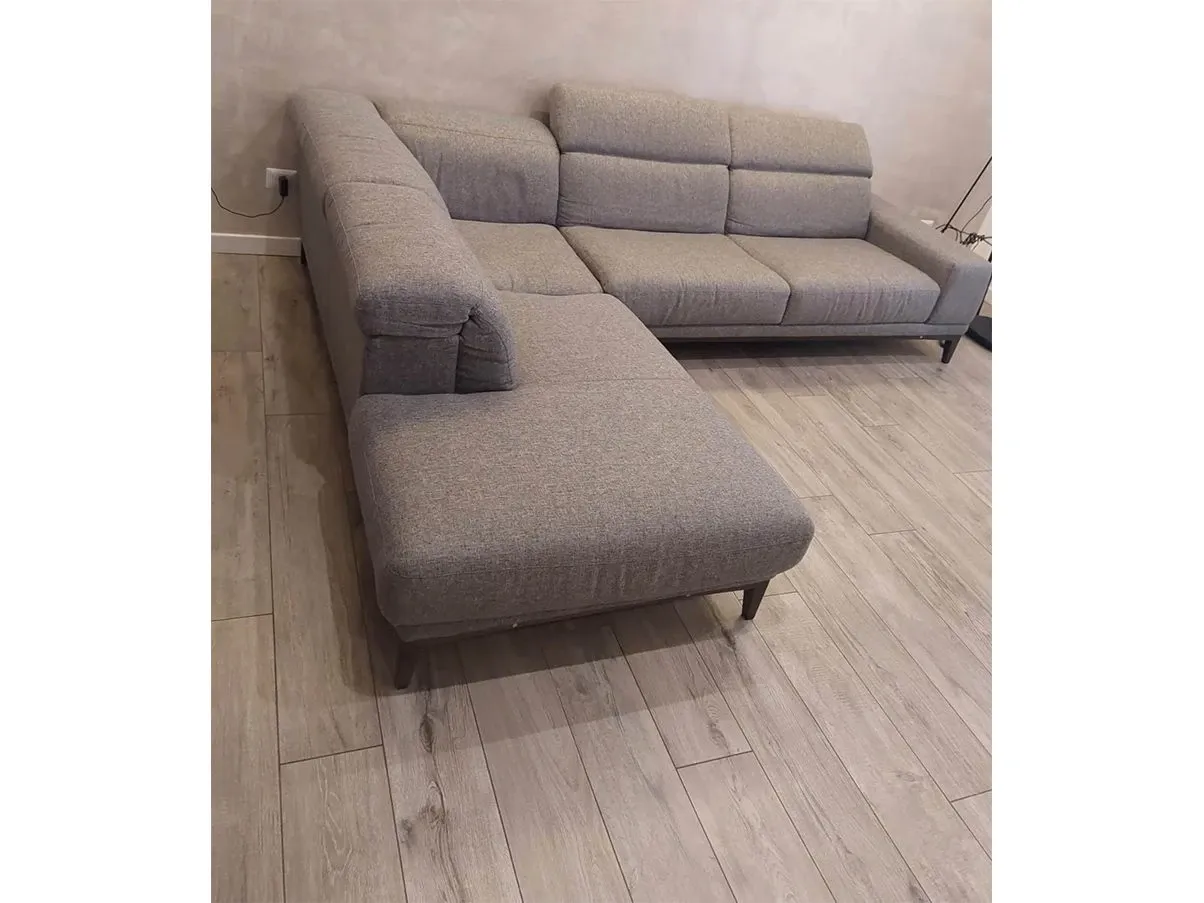 Borghese corner sofa in fabric (gray) 2