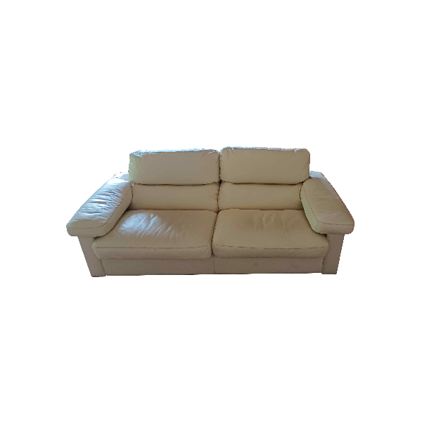 Petronio 2 seater sofa in leather (beige), Poltrona Frau image