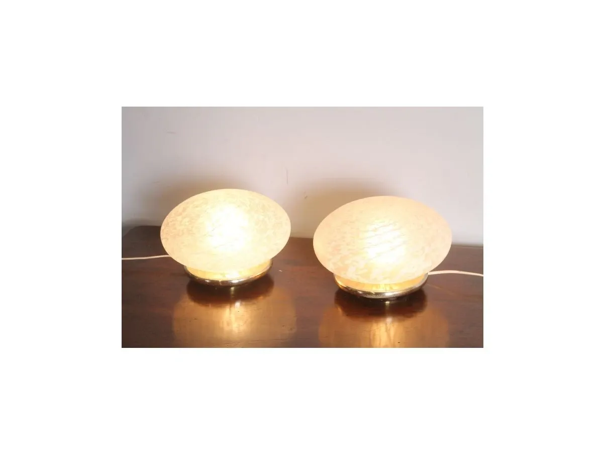 Set 2 lampade da tavolo vintage in vetro di Murano (anni '70),  2