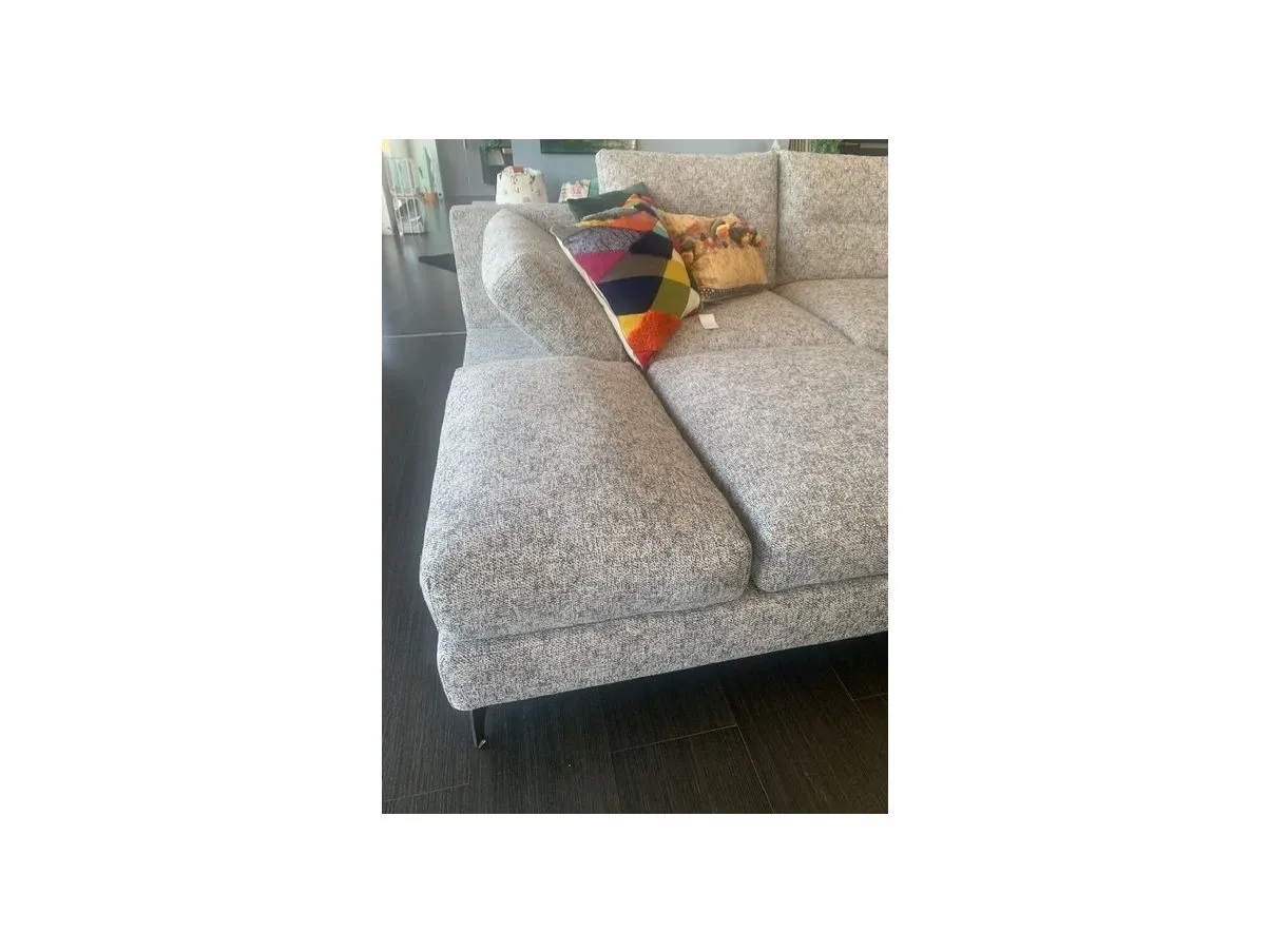 Wind corner sofa in gray fabric, Flexstyle 4