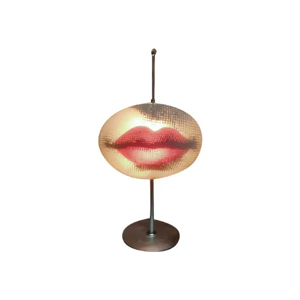 Modern table lamp in glass and metal, Fornasetti image