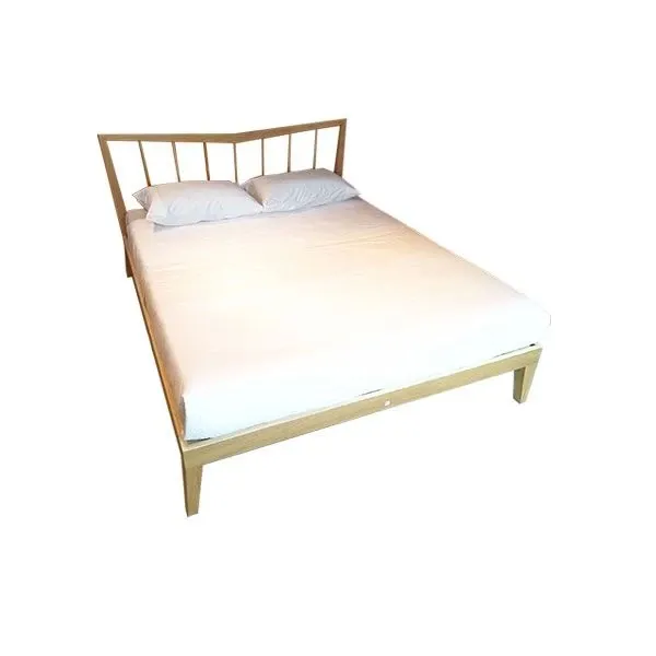 Mons double bed in solid oak wood, Disegno Mobile image