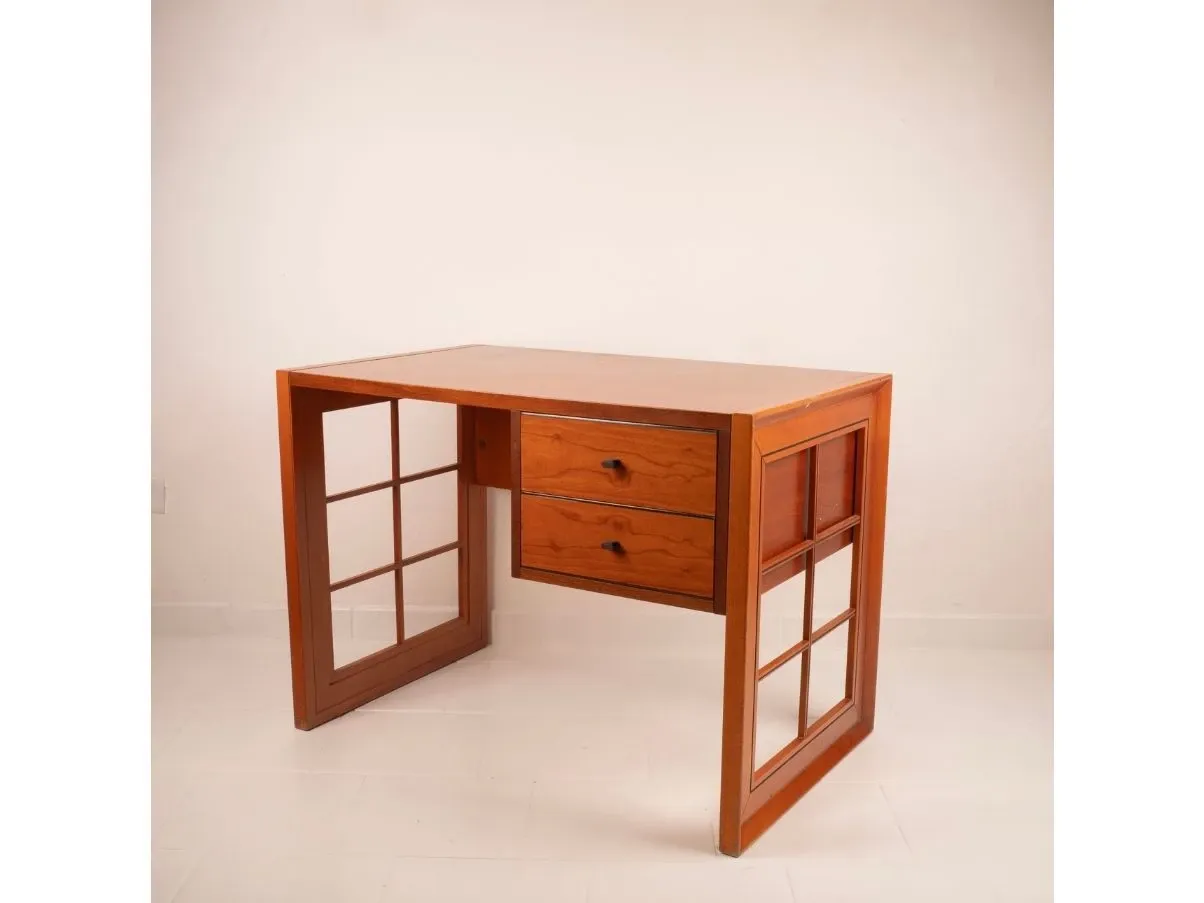 Vintage solid cherry wood desk, image